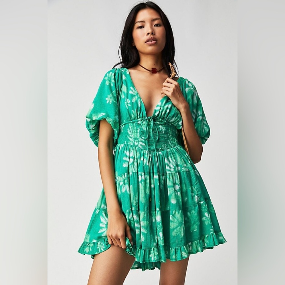 Free People Perfect Day Printed Mini Dress - Picture 1 of 3